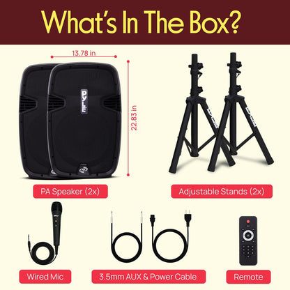 12" Active + Passive PA Speaker Kit