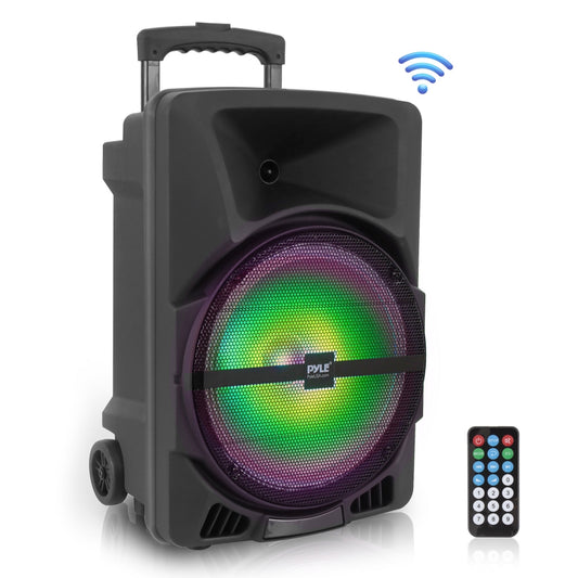 Portable PA Speaker with LED Lights 1200W