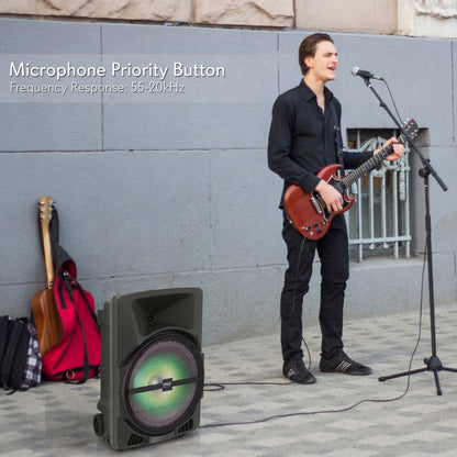Portable PA Speaker with LED Lights 1200W