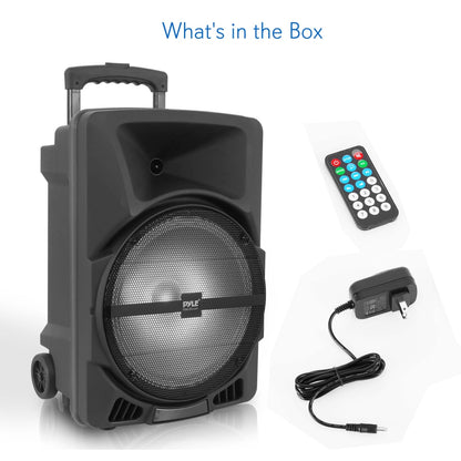 Portable PA Speaker with LED Lights 1200W