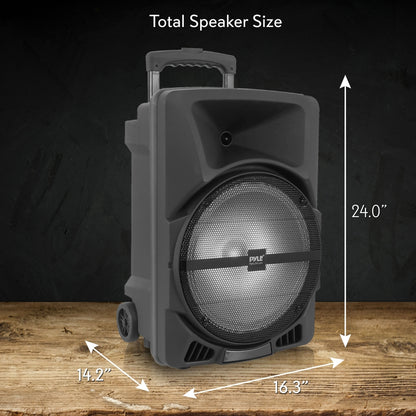 Portable PA Speaker with LED Lights 1200W