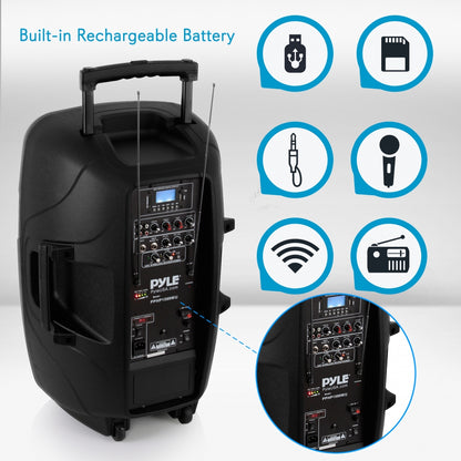 15’’ Bluetooth PA Speaker & Mic System