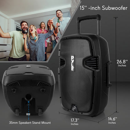 15’’ Bluetooth PA Speaker & Mic System