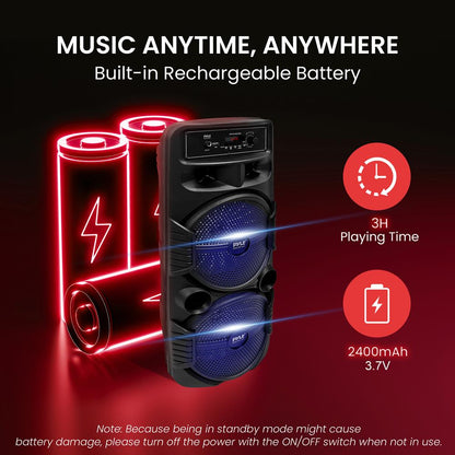 Dual 8” Portable PA Speaker