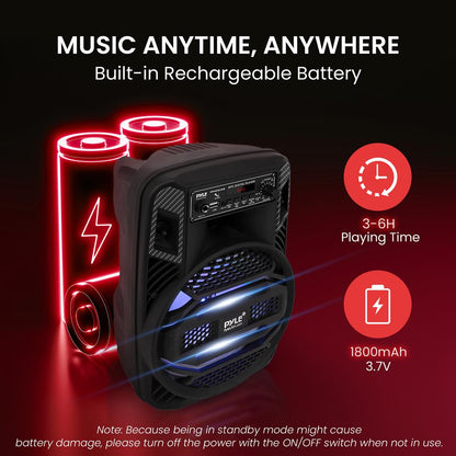 8” Portable PA Speaker 300W