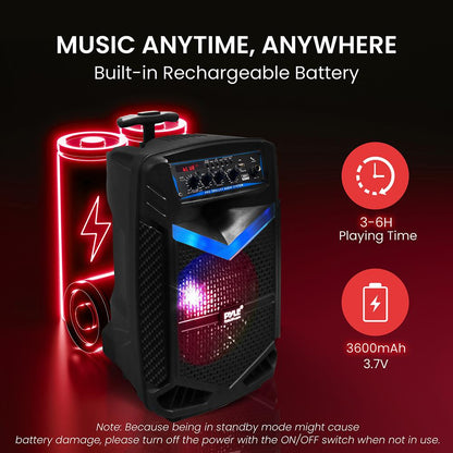 8” Portable PA Speaker 400W