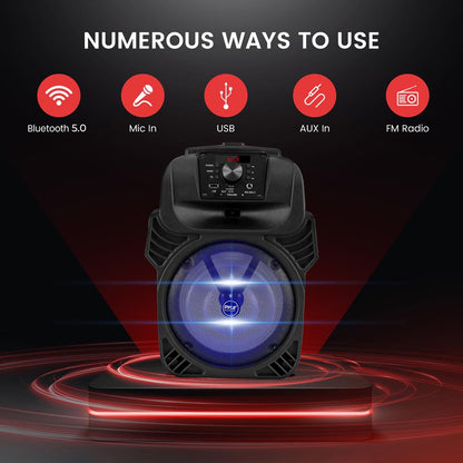 Portable PA Speaker with LED Lights 400W