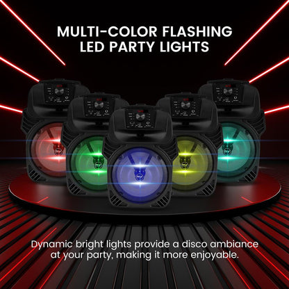 Portable PA Speaker with LED Lights 400W