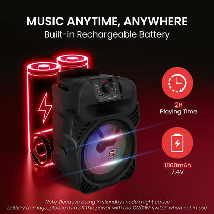 Portable PA Speaker with LED Lights 400W