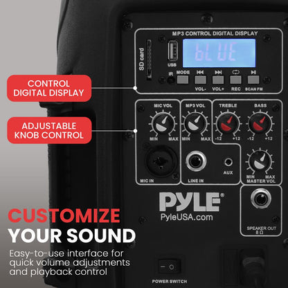 8" PA Loudspeaker Sound System Package