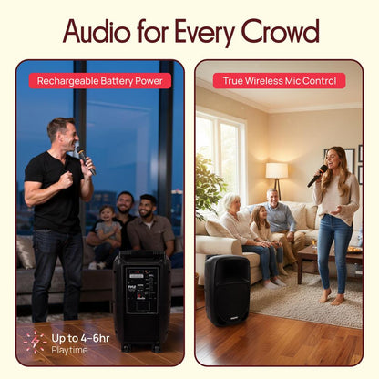 Portable PA Speaker & Microphone System