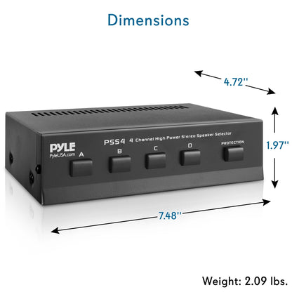 4-Ch. Stereo Speaker Selector