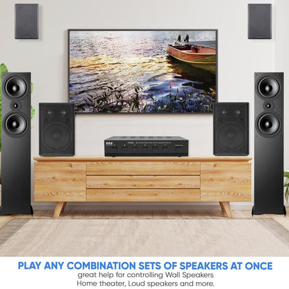 High Power Stereo Speaker Selector 6 Zone