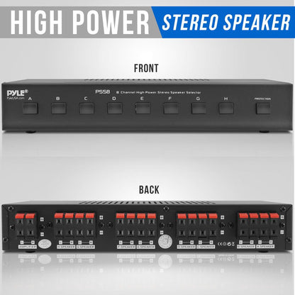 High Power Stereo Speaker Selector 8 Zone