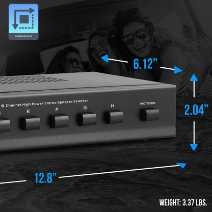 High Power Stereo Speaker Selector 8 Zone