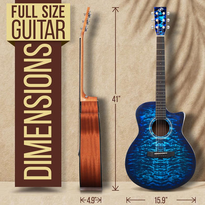 Acoustic Guitar Kit Blue