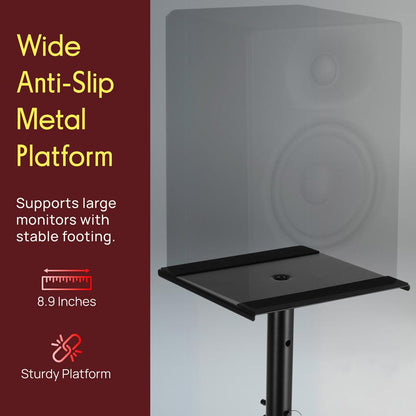 Dual Studio Monitor Speaker Stand Mounts