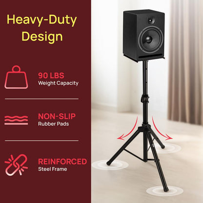 Dual Studio Monitor Speaker Stand Mounts