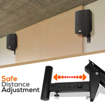 Dual Wall Mount Speaker Brackets, Pair
