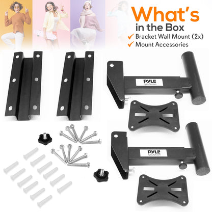 Dual Wall Mount Speaker Brackets, Pair