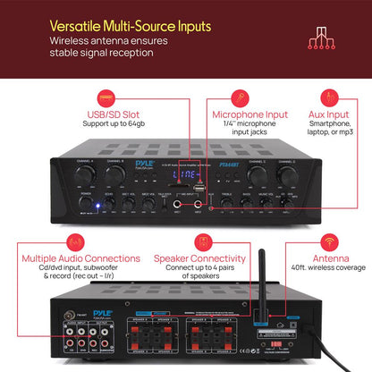 Bluetooth Home Audio Source Amplifier 500W